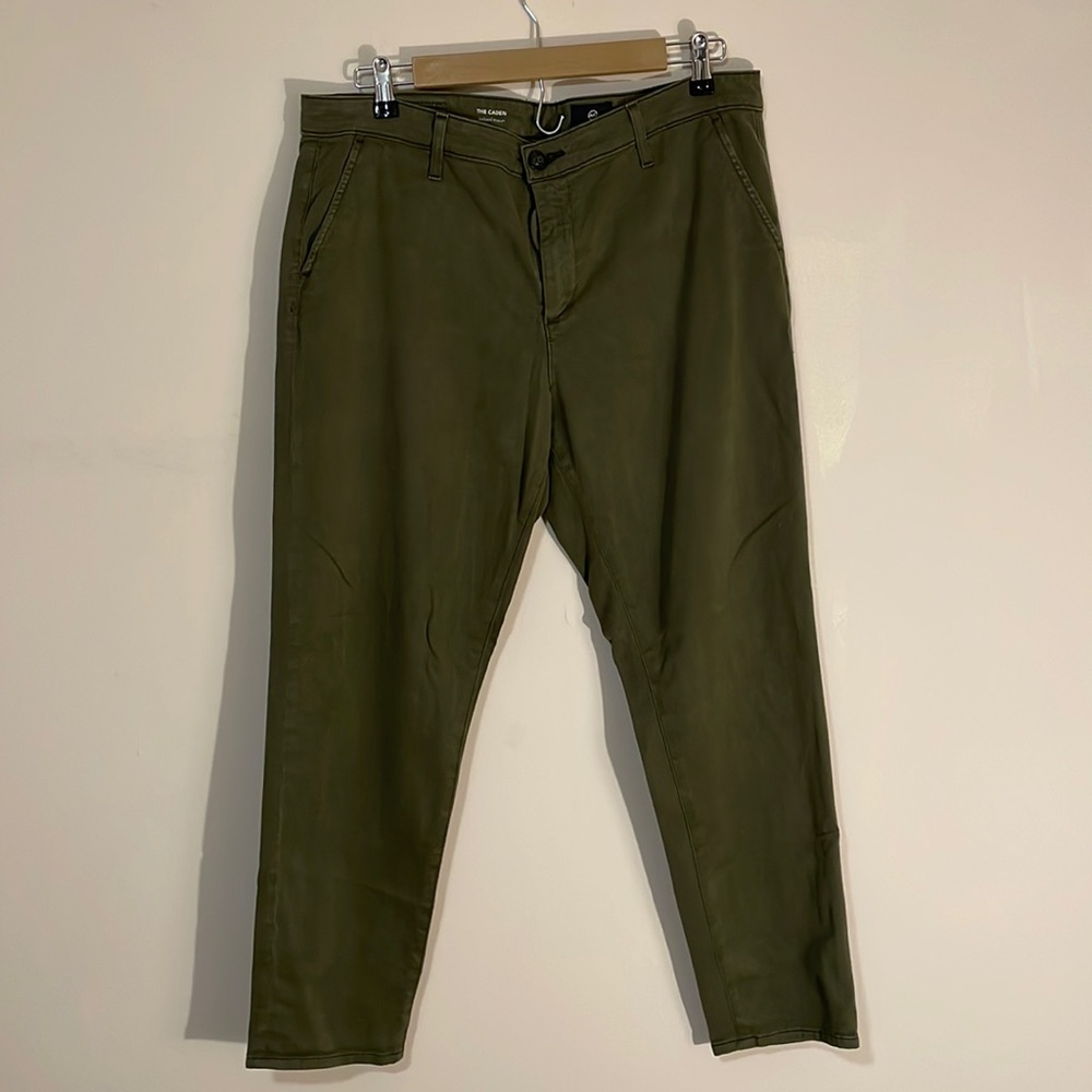 Ag Adriano Goldschmied Olive Green Trousers